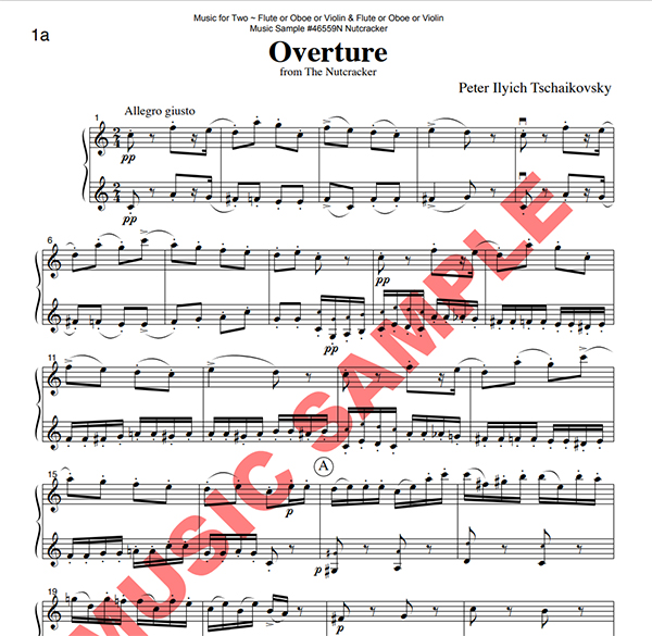 Music for Two - The Nutcracker Set 1 - Flute or Oboe or Violin & Flute or Oboe or Violin